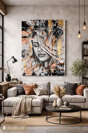 Złoto miedź duży obraz 120x120 cm - WARSZAWIAK.EU