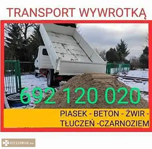Rzeszów beton pułsuchy transport wywrotka kruszywa piasek tel 692120020 cement  - WARSZAWIAK.EU