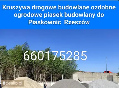 Transport piasek płukany kopany Rzeszów Podkarpacie tel 660175285 - WARSZAWIAK.EU