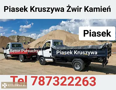 Sprzedaż transport Piasek trawniki piaskownica wylewki murowania betonu Rzeszów tel 787322263 - WARSZAWIAK.EU