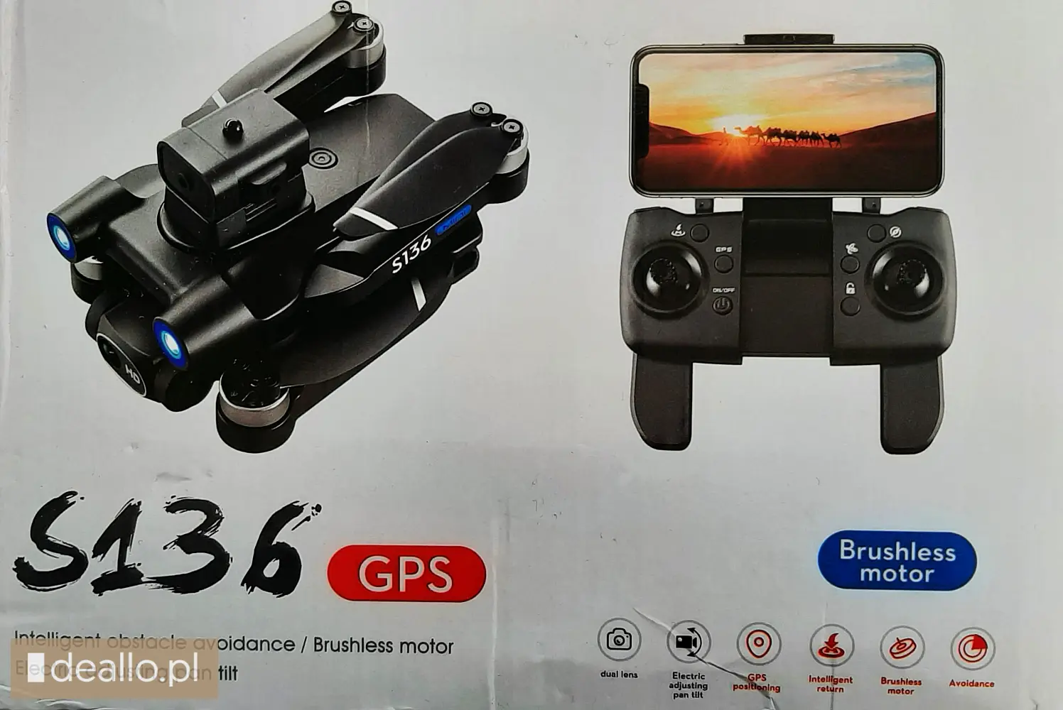 ⭐polecam dobrej klasy nowy -dron gps- eps uav s 136 4k full hd - Zdjęcie 8 - WARSZAWIAK.EU