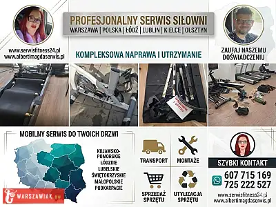 Serwis sprzętu na siłowni, jednostki wojskowe, szpitale, hotele, szkoły, serwis sprzętu sportowego - WARSZAWIAK.EU