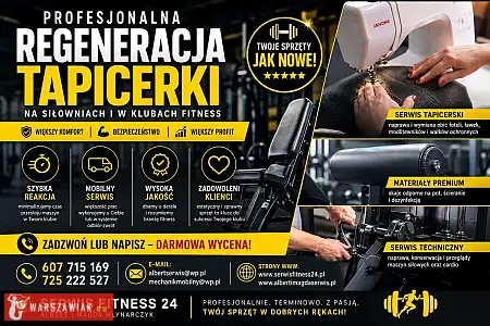Regeneracja tapicerki na siłowniach, w klubach fitness i studiach treningowych, serwis sprzętu na si - WARSZAWIAK.EU