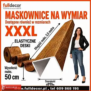 Imitacja drewna na wymiar - Belki rustykalne, Maskownica styropianowa, Lamele sufitowe, Deska elewac - WARSZAWIAK.EU