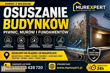 Osuszanie budynków, izolacja fundamentów, iniekcja krystaliczna, podcinanie ścian Małopolska/ Śląsk - Zdjęcie 7 - WARSZAWIAK.EU