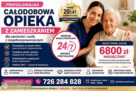 Profesjonalna opieka z zamieszkaniem całodobowa - opiekun mieszka z podopiecznym - WARSZAWIAK.EU