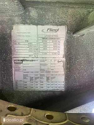 [eLicytacje] I licytacja - naczepa ciężarowa Fliegl 2014r - Zdjęcie 3 - WARSZAWIAK.EU
