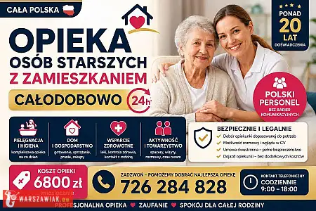 Całodobowa opieka z zamieszkaniem dla seniora - sprawdzona firma - Zdjęcie 2 - WARSZAWIAK.EU