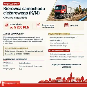 [ePraca] Kierowca samochodu ciężarowego (K/M) - WARSZAWIAK.EU