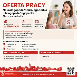 [ePraca] Neurologopeda/neurologopedka lub logopeda/logopedka - WARSZAWIAK.EU