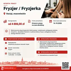 [ePraca] Fryzjer / Fryzjerka - WARSZAWIAK.EU