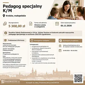 [ePraca] Pedagog specjalny K/M - WARSZAWIAK.EU