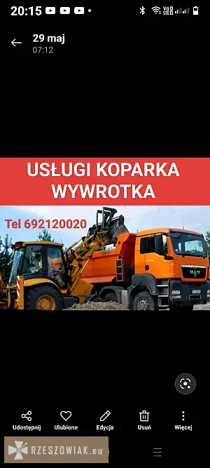 Budowa Dróg utwardzanie z kruszyw płyt Usługi koparką Rzeszów Krasne tel 692120020 - WARSZAWIAK.EU