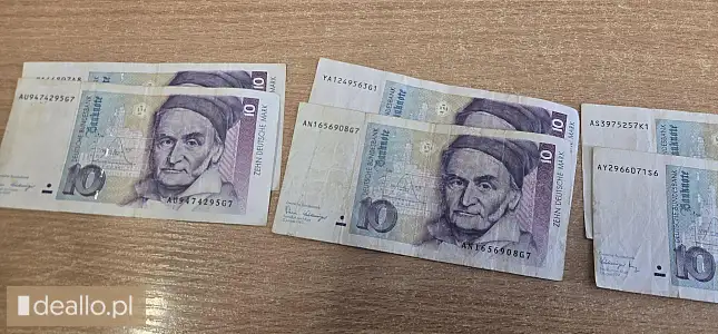 [eLicytacje] II licytacja - Banknoty o nominale 10 marek niemieckich - 6 szt. - WARSZAWIAK.EU